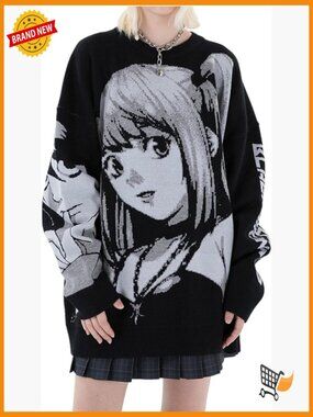 Goth Knitted Harajuku Oversized Sweater Kawaii Cartoon Streetwear Top